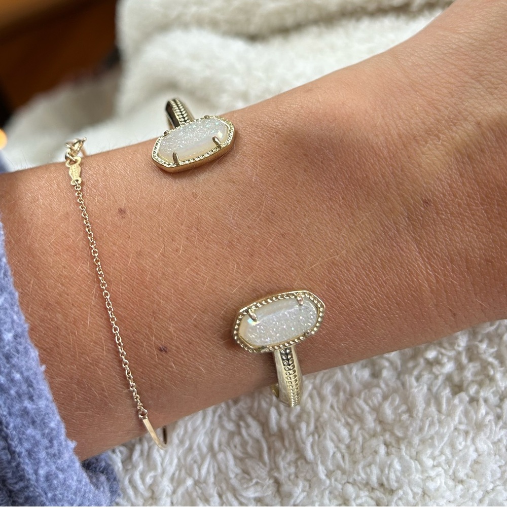 Kendra Scott Elton Gold Drusy Cuff Bracelet